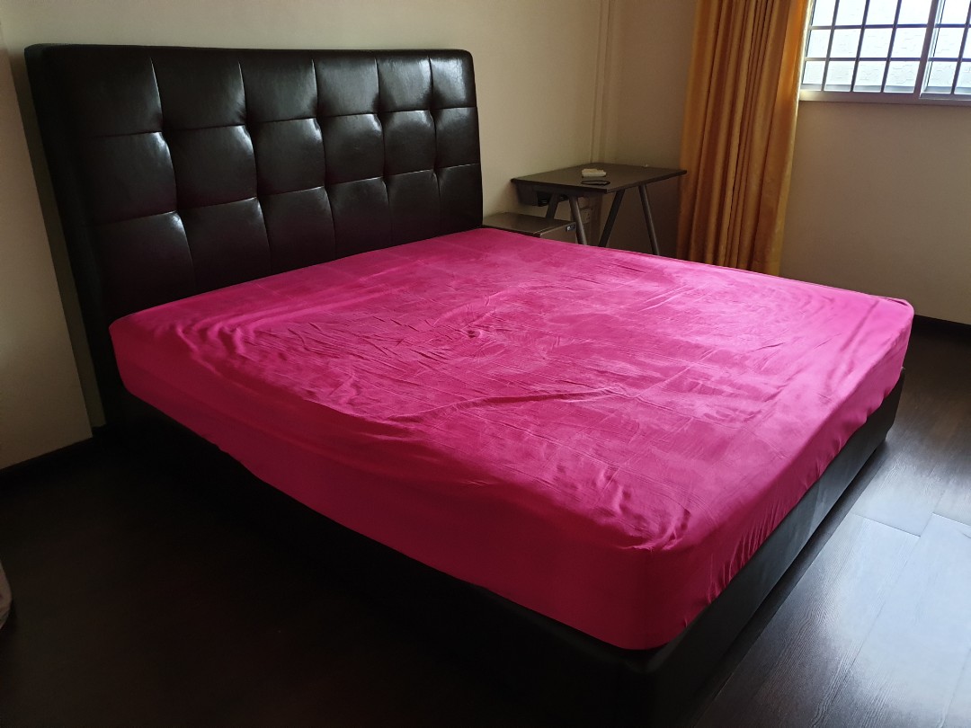 King Bed Frame With Simmons Mattress Furniture Beds Mattresses Photo