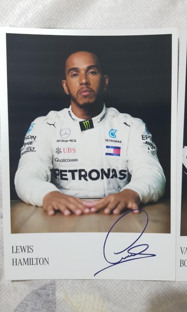Lewis Hamilton And Valtteri Bottas Autograph Vintage Collectibles Vintage Collectibles On Carousell