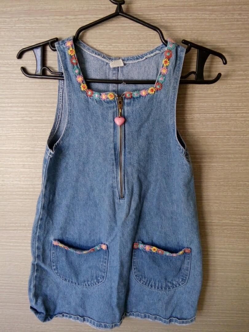 maong dress for kids