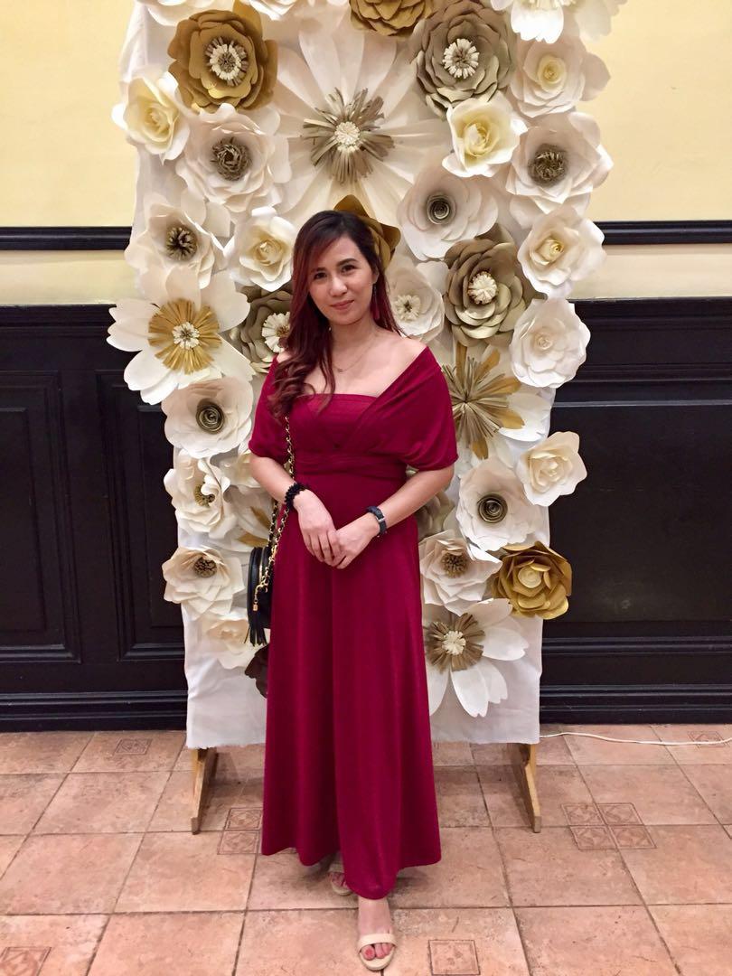 Infinity dress maroon 2024 styles