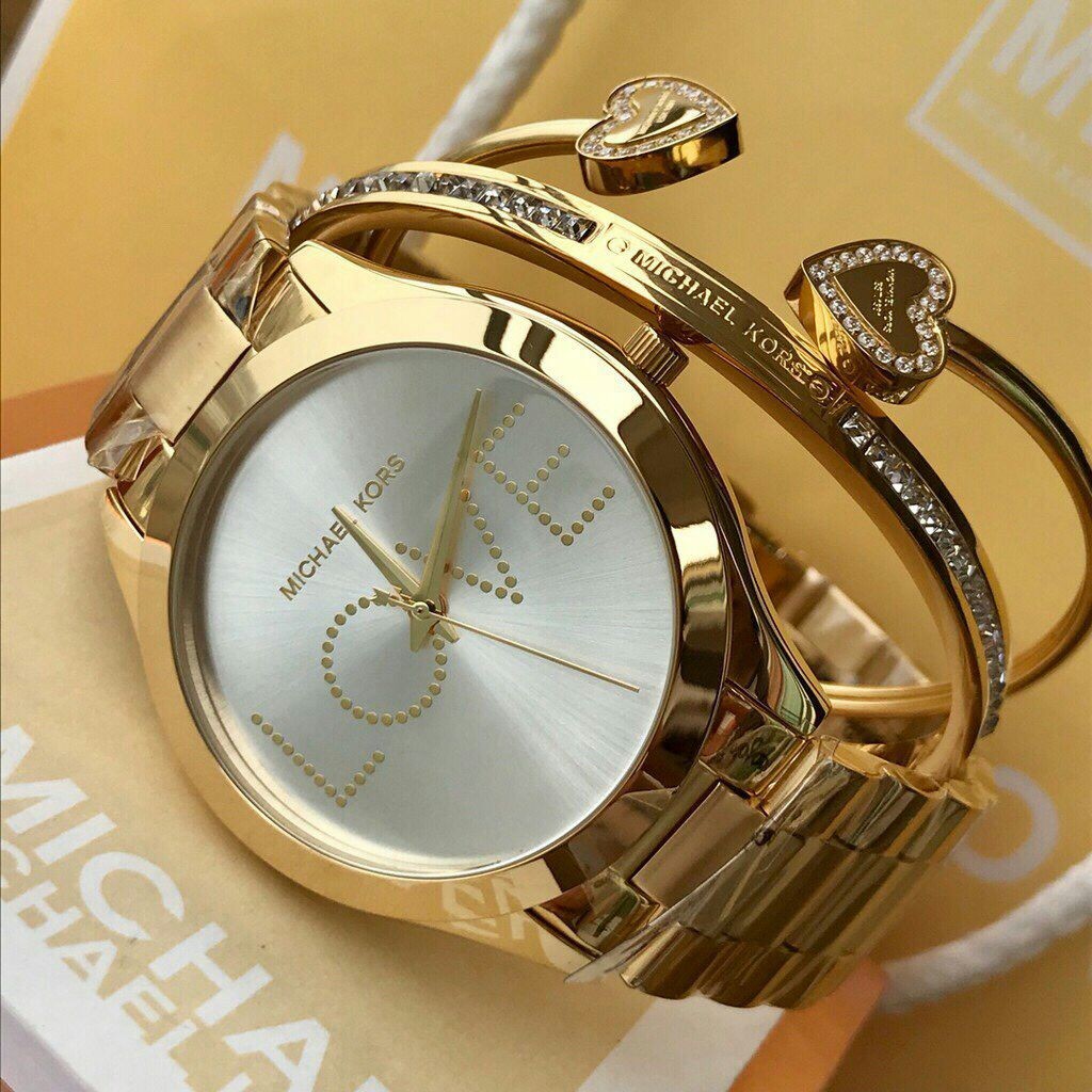 michael kors watch and bangle set