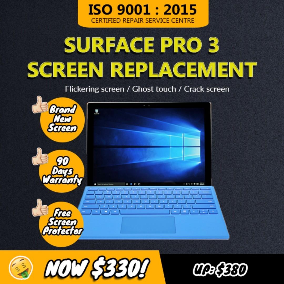 Microsoft Surface Pro 3 Touch Screen And Screen Replacement Lifestyle Services Electronics Gadget Repairs On Carousell
