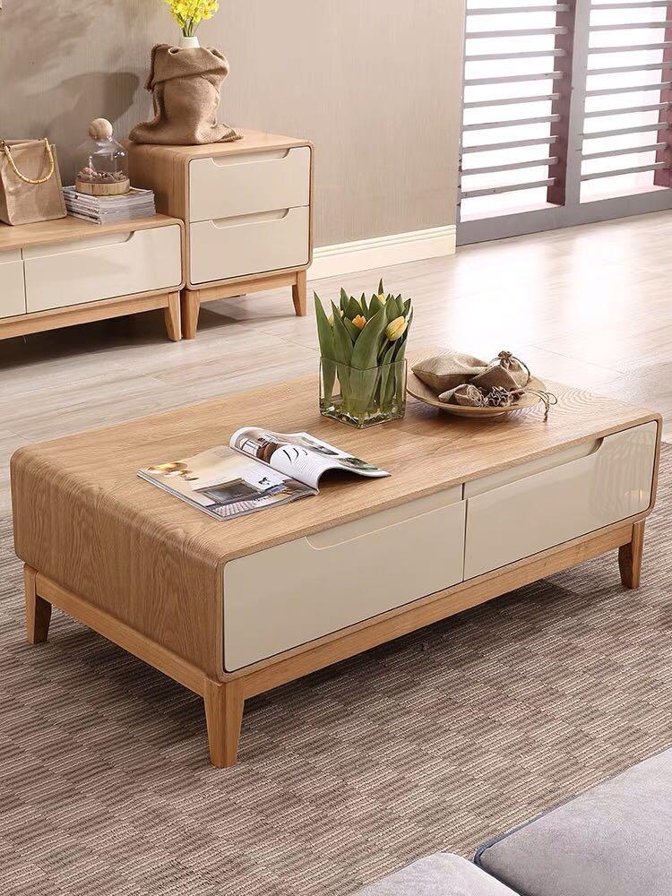 Minimalist Natural Oak Tea Table free delivery included