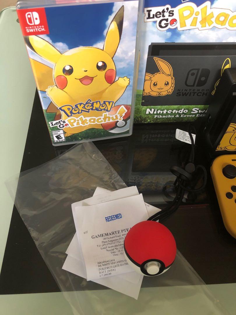 Nintendo Switch Lets Go Pikachu Bundle Accessories Game Included Video Gaming Video Games Nintendo On Carousell