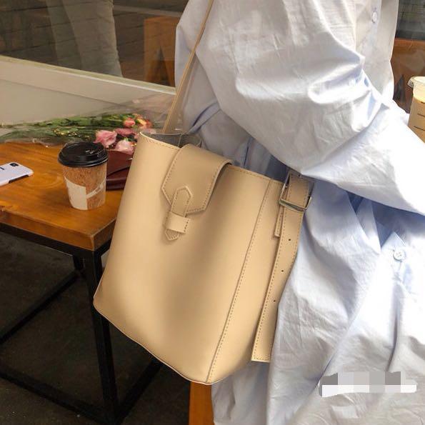 Po Korea Women Casual Simple Bucket Sling Bag Women S Fashion