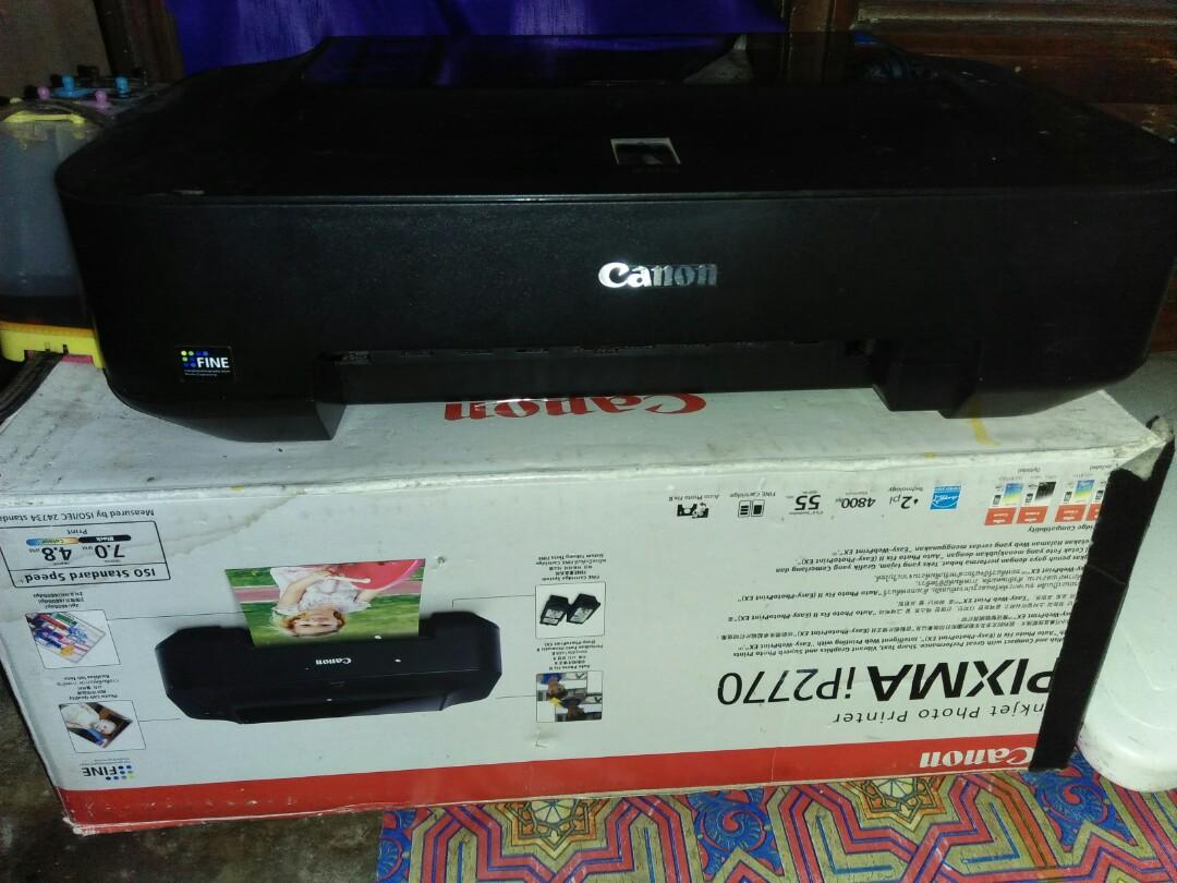 printer canon ip2770 tinta sisa dan catridge bekas