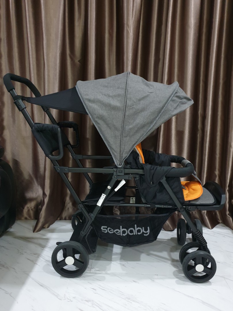 Seebaby T12 Pro Twin Tandem Stroller 