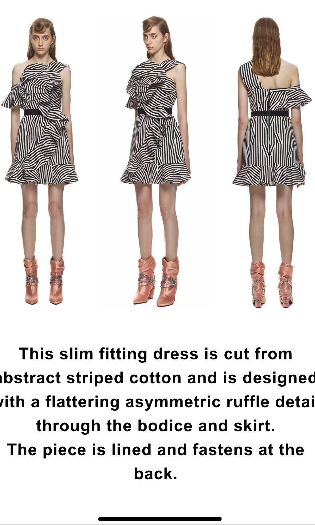self portrait asymmetric ruffle dress
