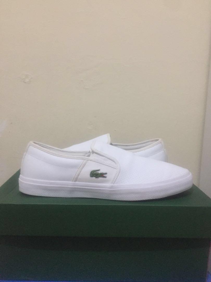 Sepatu Lacoste Gazon Sport 116 2 SPM wht, Fesyen Pria, Sepatu di Carousell