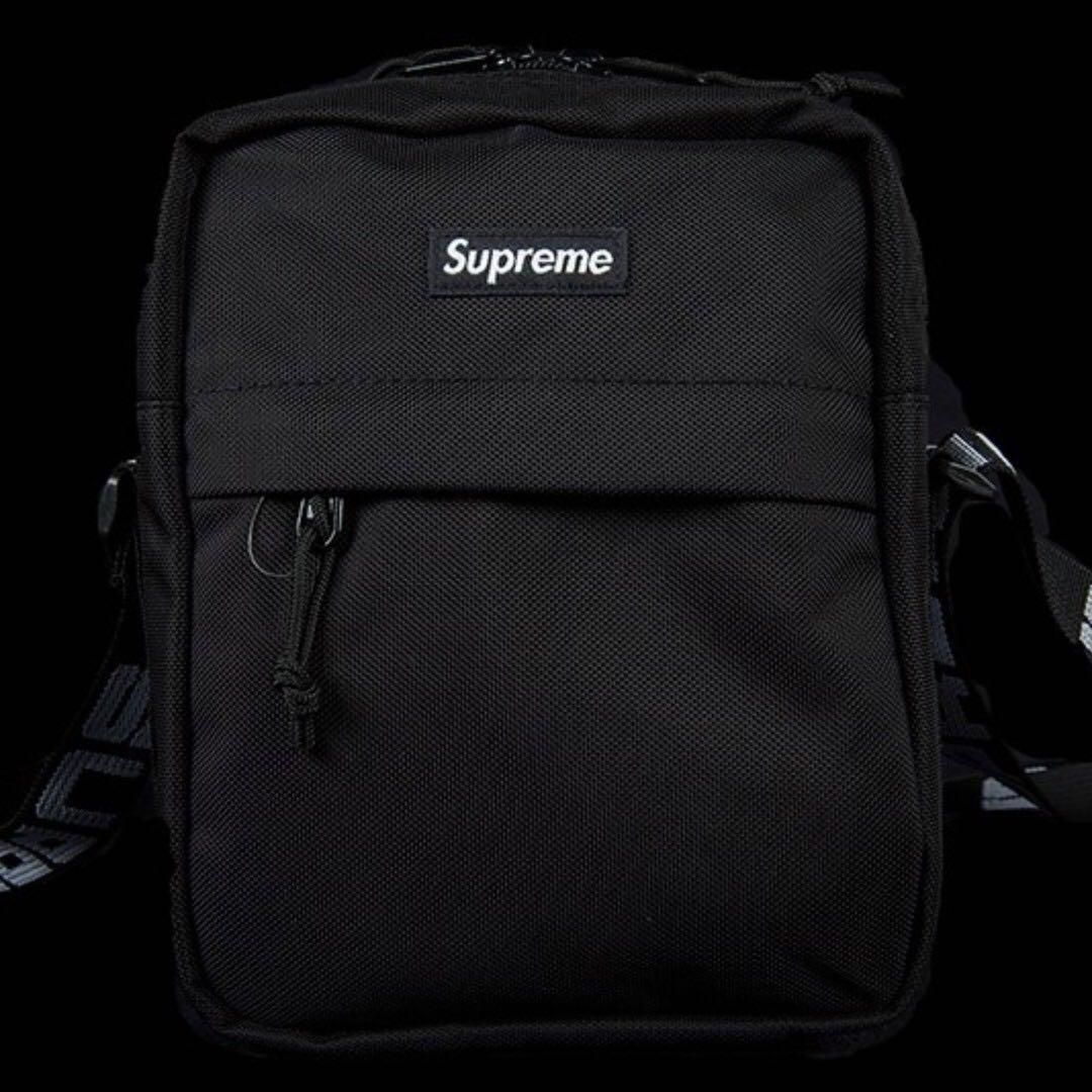 black supreme man bag