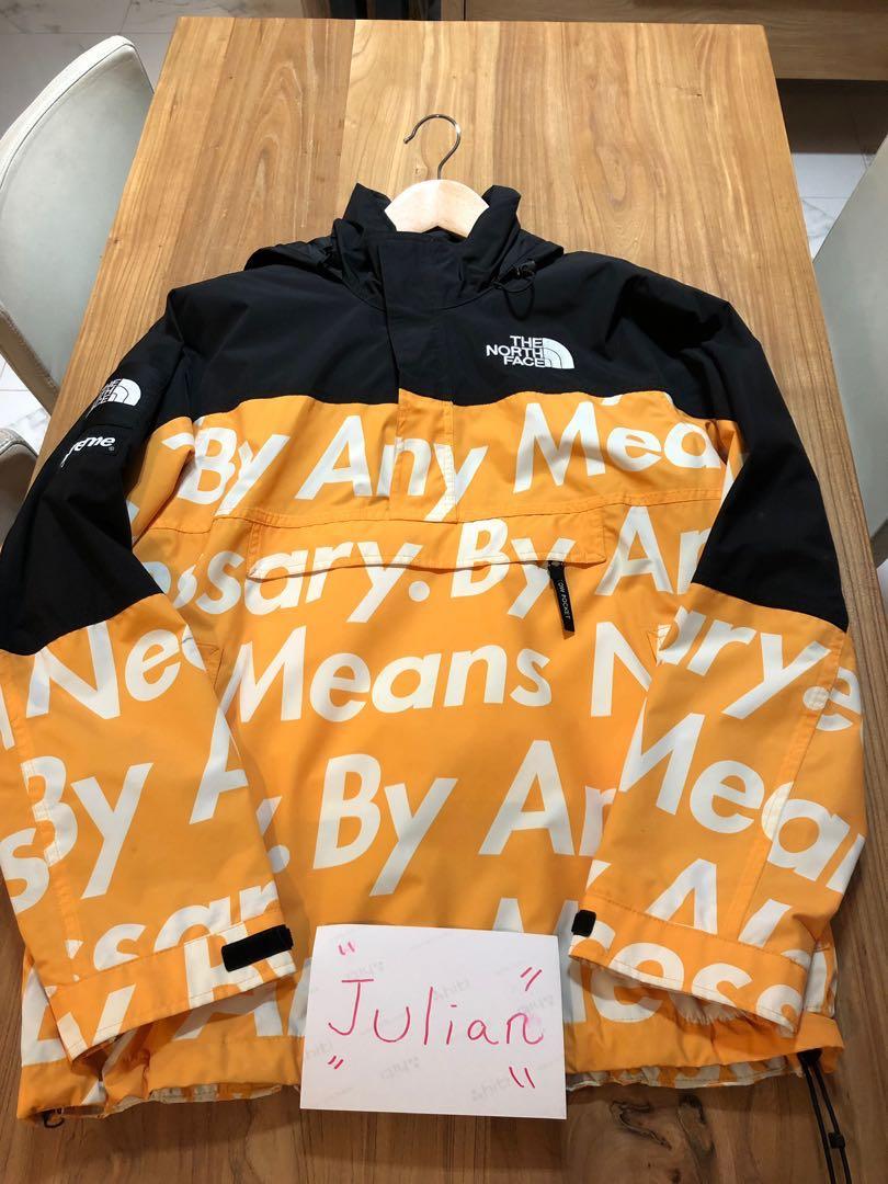 Supreme TNF Any means necessary Pullover, 男裝, 外套及戶外衣服