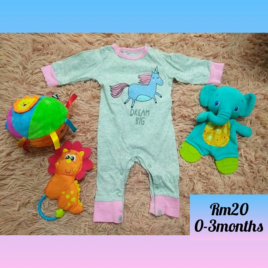 unicorn baby sleepsuit