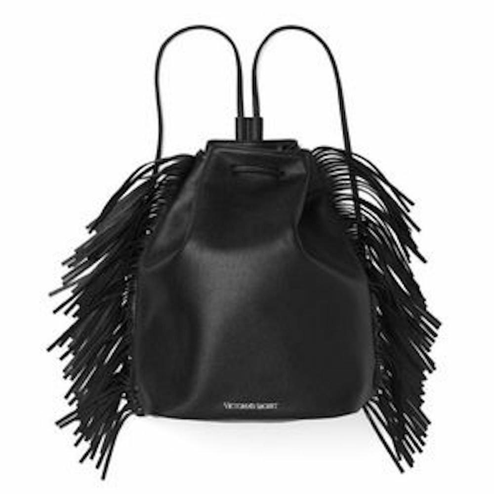 black fringe backpack