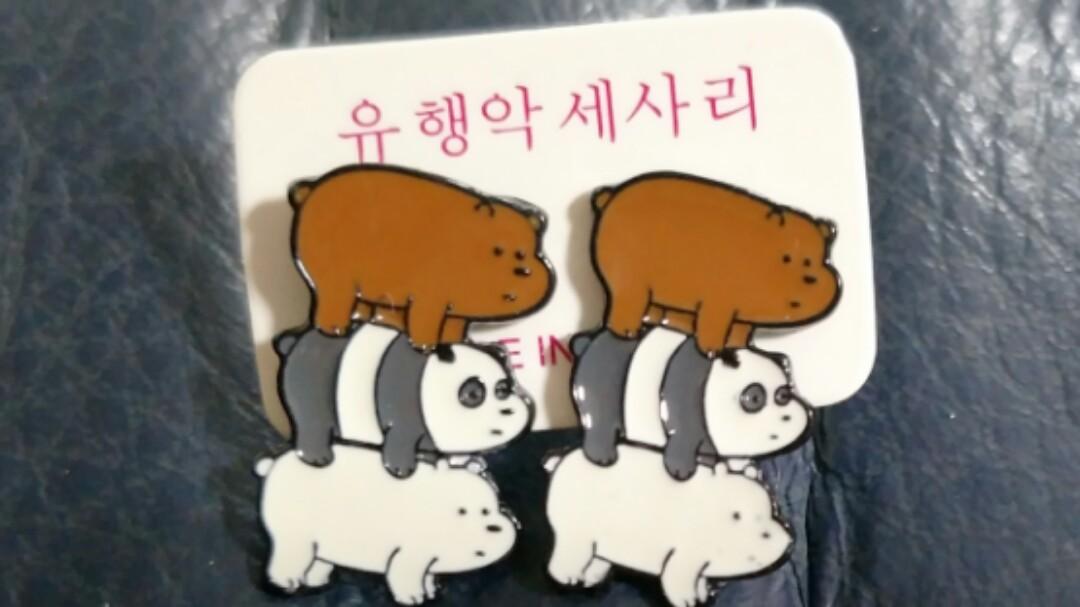 We bare bears earrings Women s Fashion Jewelry Organisers Earrings on Carousell