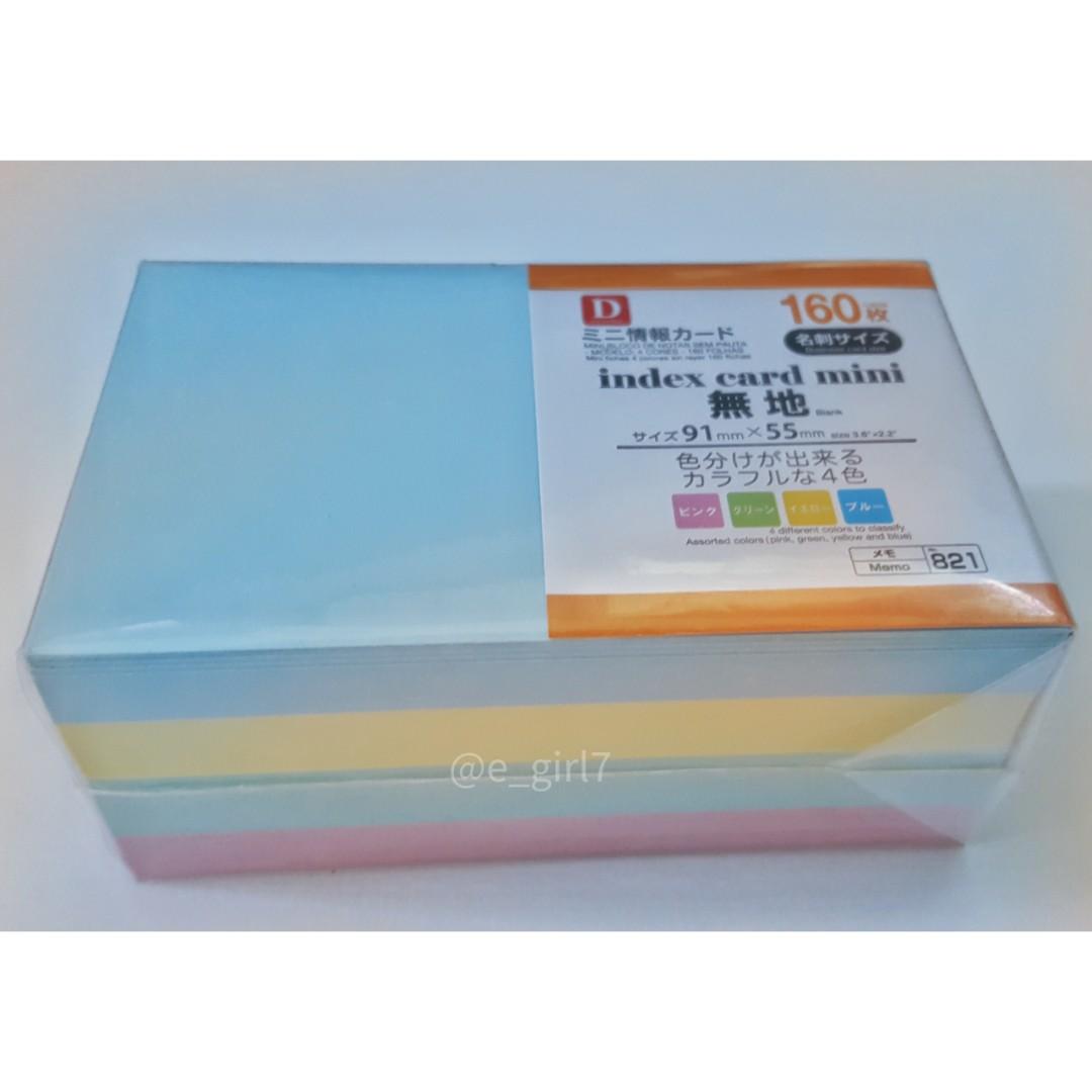 [WTS] Daiso Mini Coloured Index Cards, Hobbies & Toys, Stationery