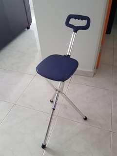 Foldable Chair, Three Legged Cane