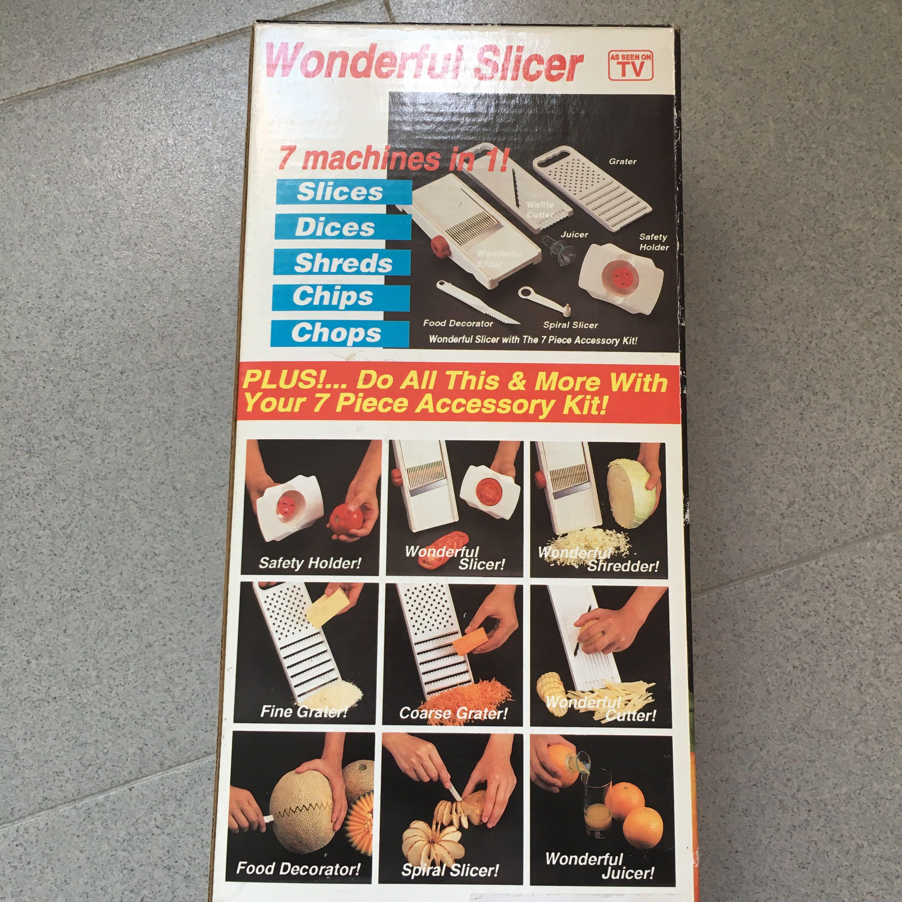 7 in 1 Fruit and Vegetable Slicer Dicer Shredder Chipper Chopper, TV