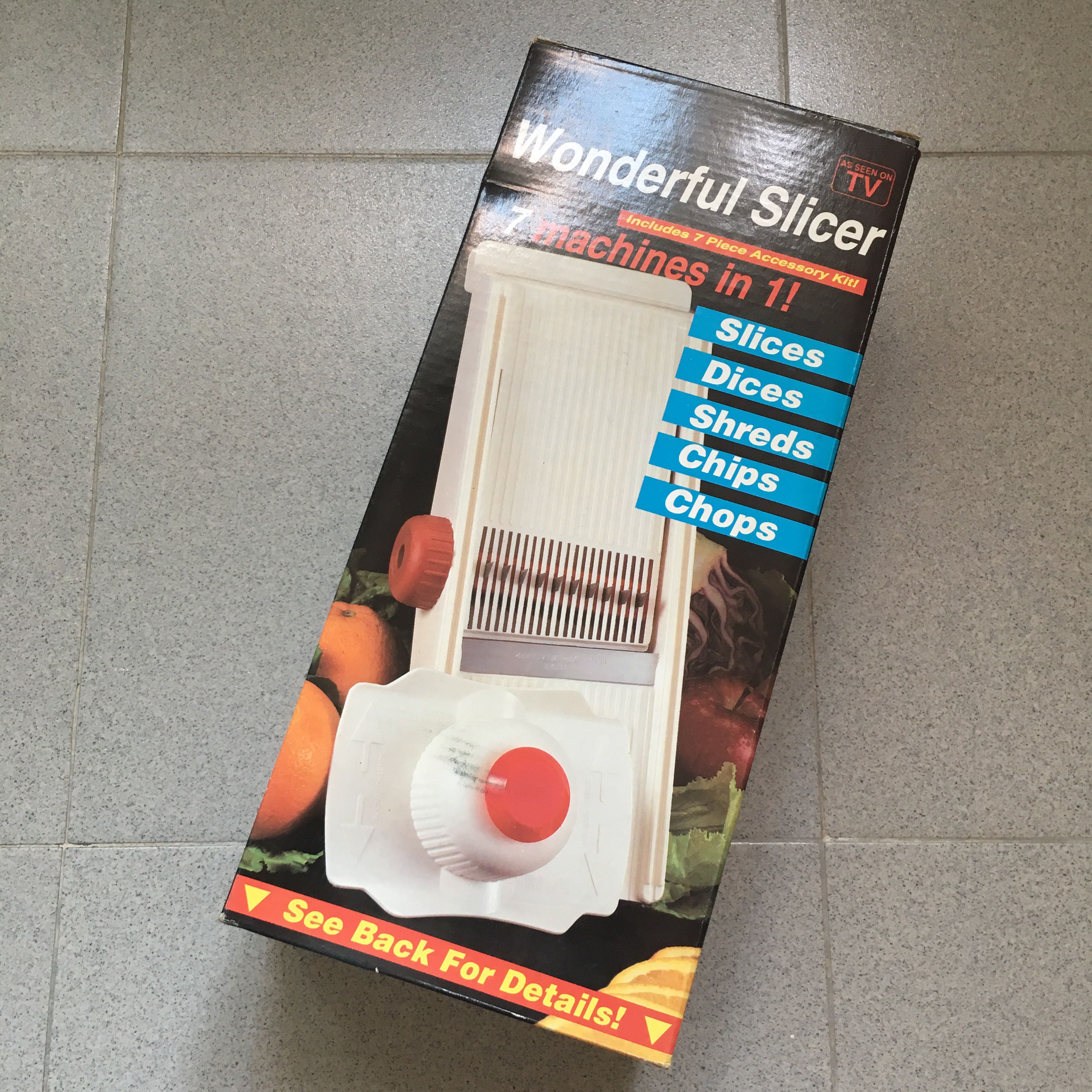 7 in 1 Fruit and Vegetable Slicer Dicer Shredder Chipper Chopper, TV