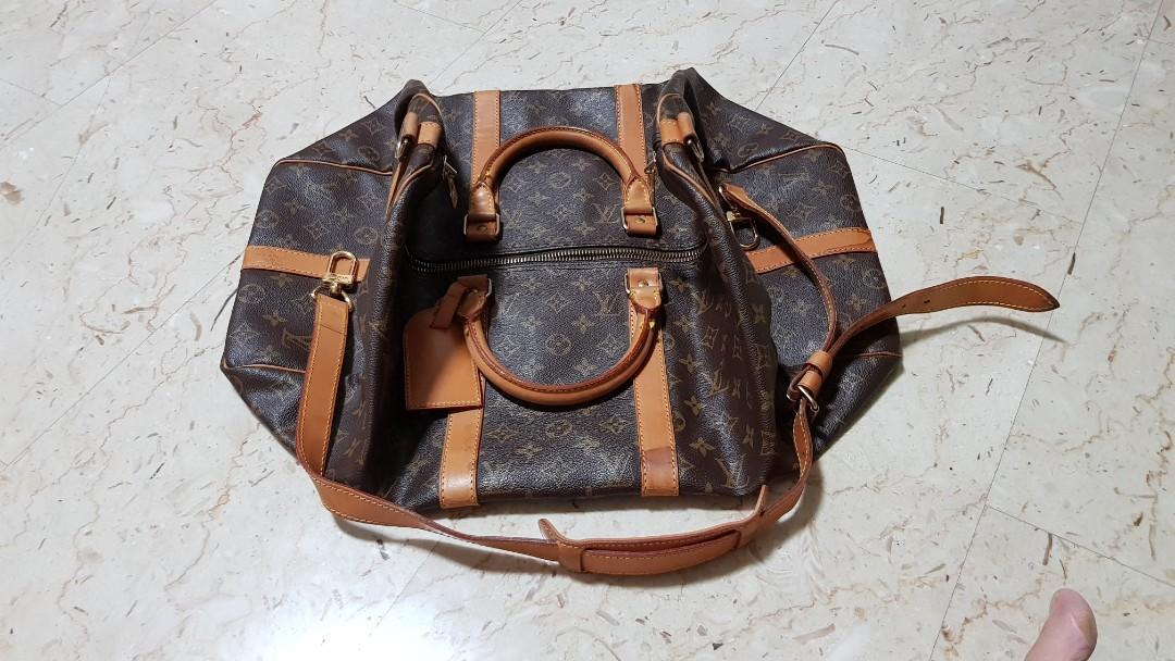 x Nigo Navy Taurillon Leather & Monogram Denim Multi Pocket Backpack