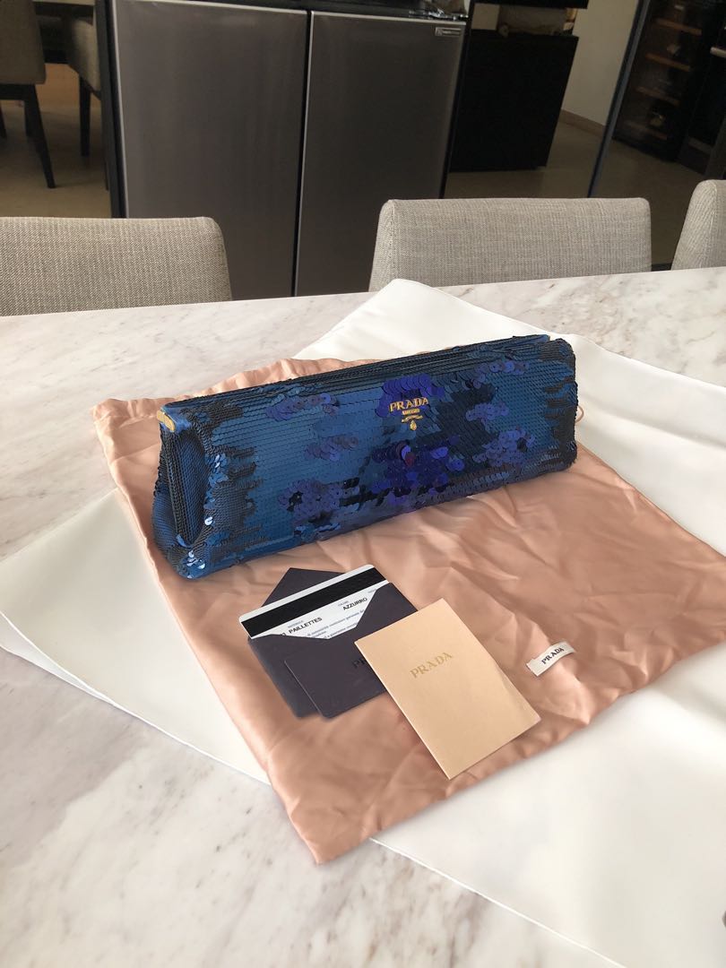 Prada sequin clutch online
