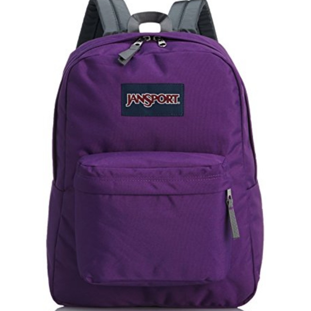 purple jansport bag