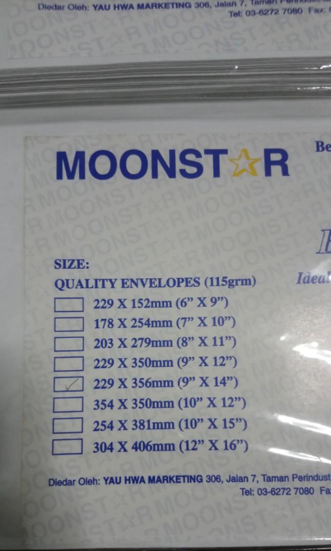 Big envelopes (Category: Stationery & School Supplies) located in Singapore. Submitted by asianess (Listing ID 204688983, Image 2). Description: 20pcs per pack. Slightly bigger than A4. Selling $2 per pack..