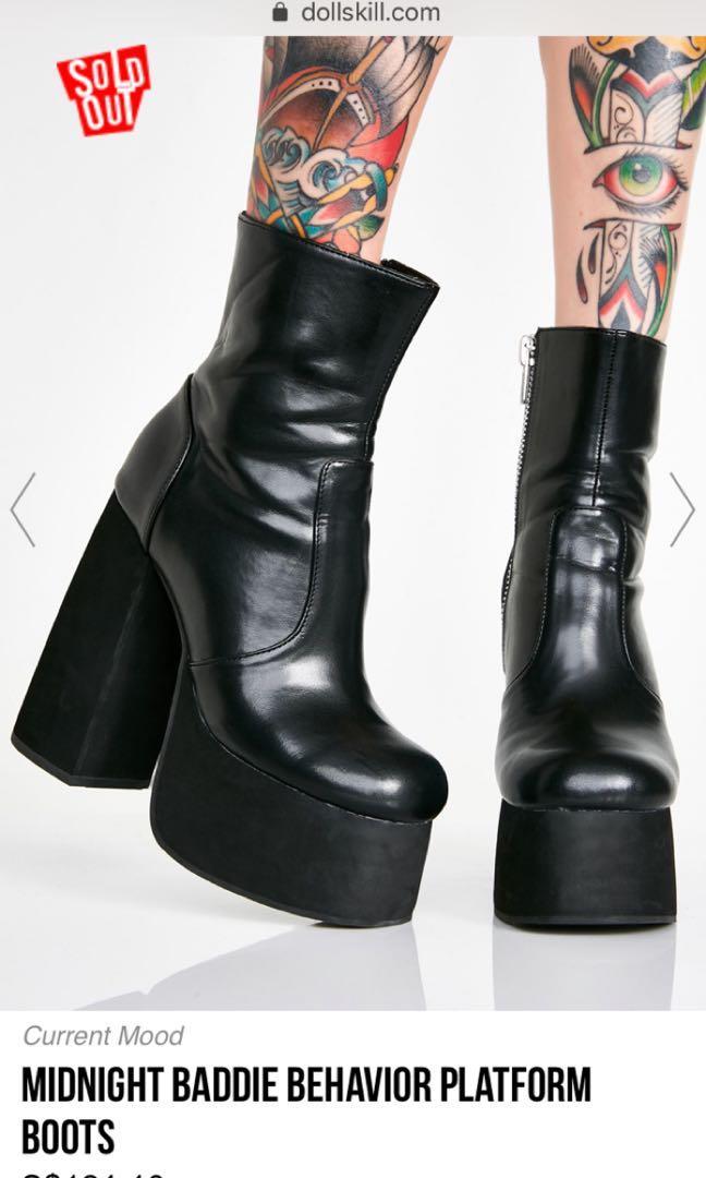 Midnight baddie behavior platform best sale boots