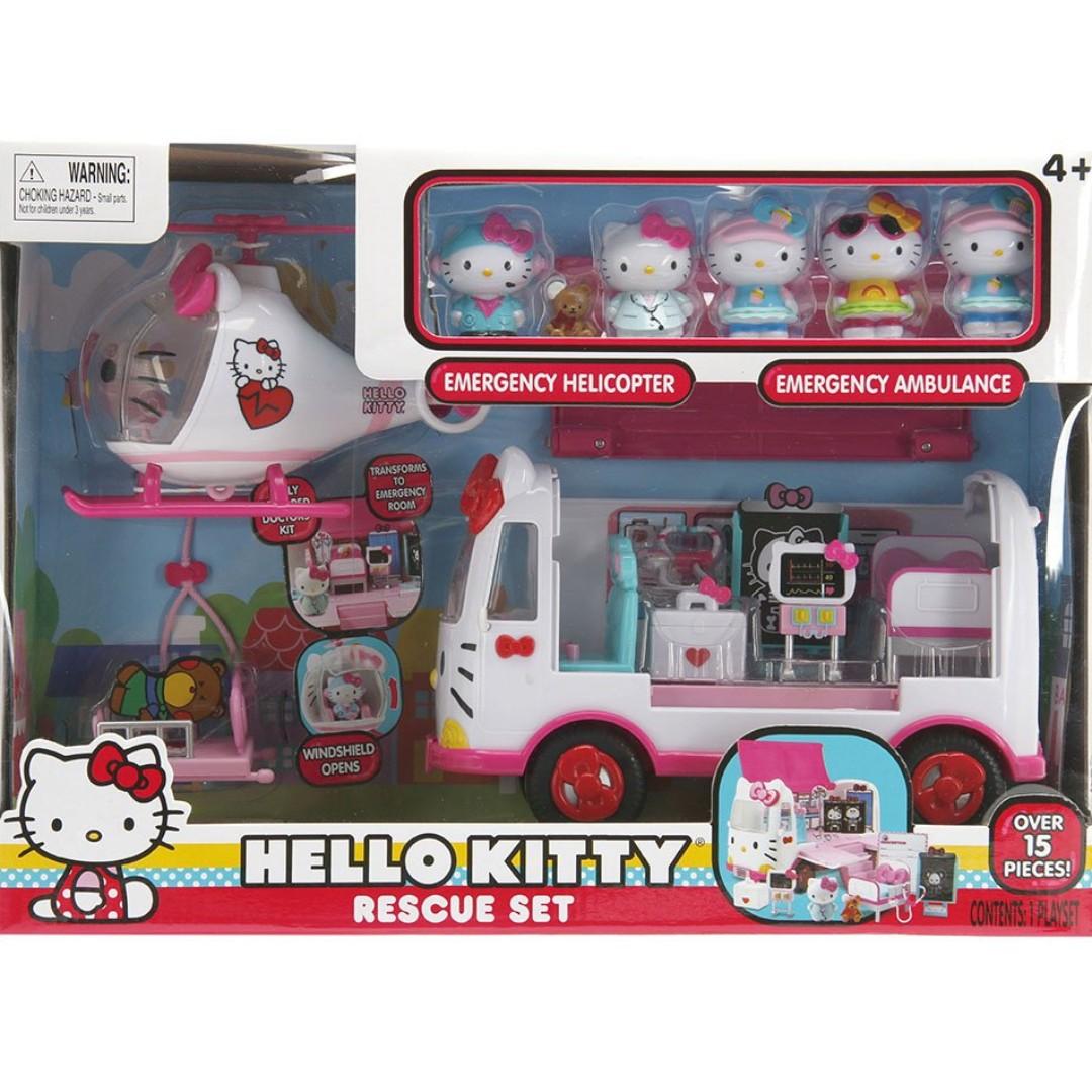 hello kitty ambulance and helicopter