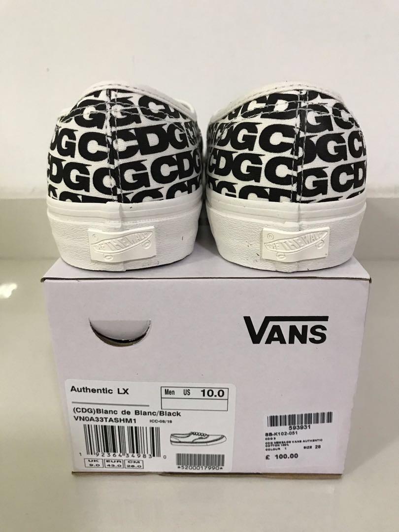 Vans 2025 cdg 2018