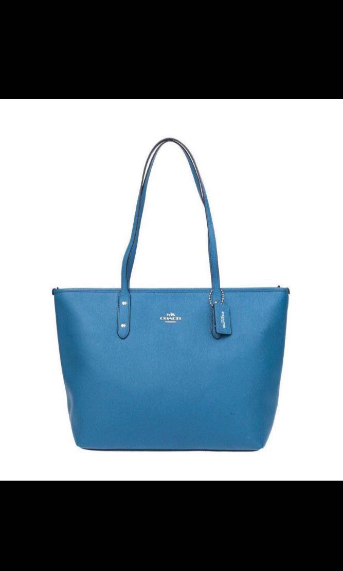 coach tote bag light blue