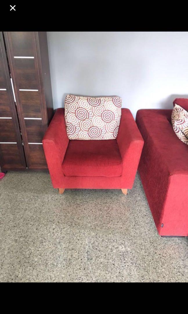 Courts dynamic L shaped fabric sofa set and single sofa , Furniture