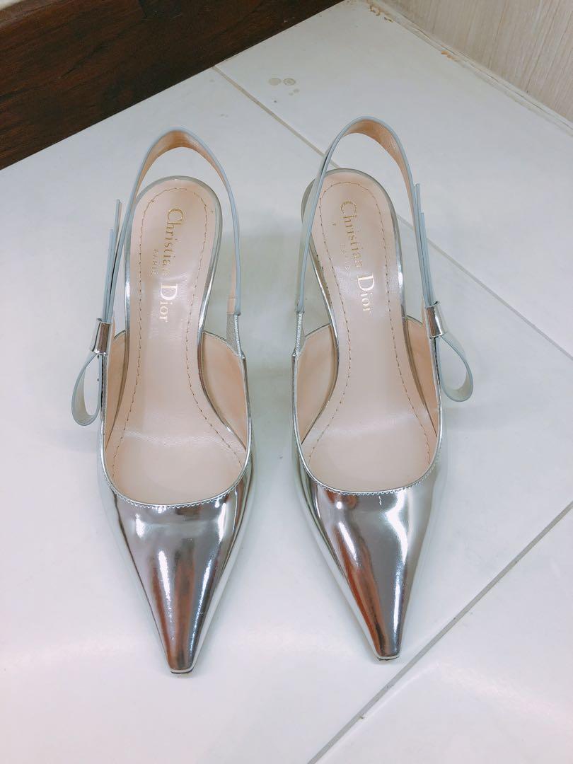 dior silver shoes