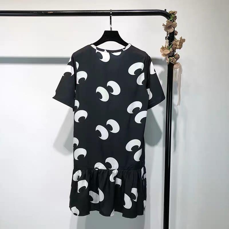 European And American Style Fashion Girl Print Round Neck Short