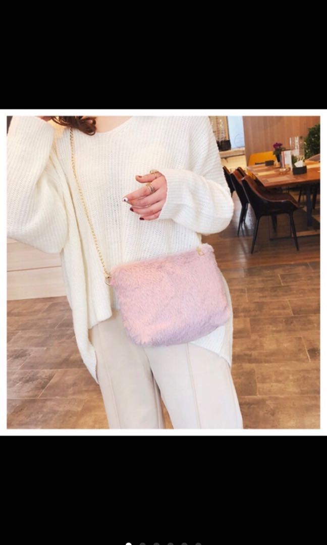 forever 21 fur sling bag