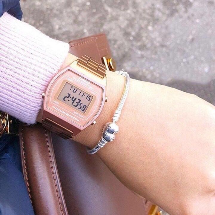 Casio b640w 2024 rose gold