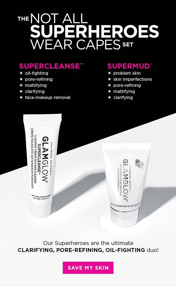 Glamglow Not All Superheroes Wear Cape Set Health Beauty Face Skin Care On Carousell