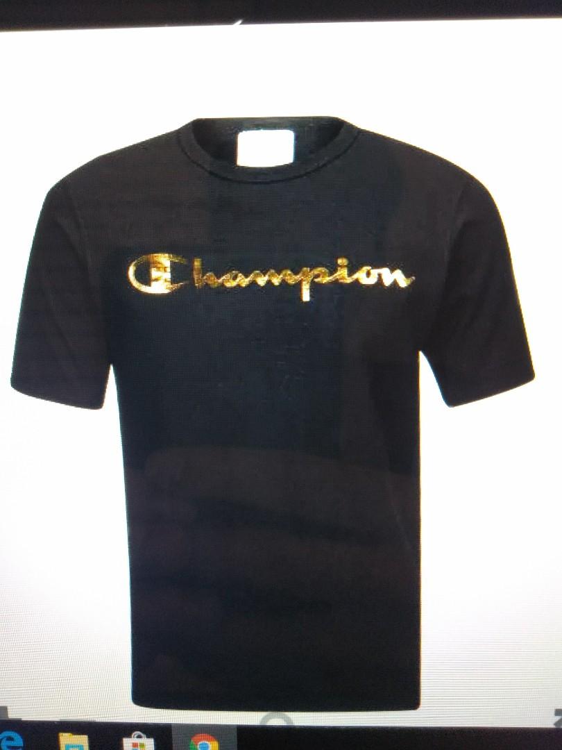champion black and white shirt
