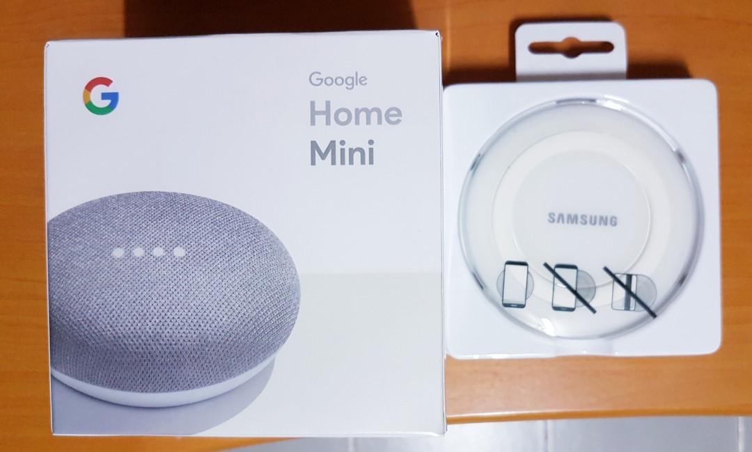 Google Home Mini and Wireless Charger, Mobile Phones & Gadgets, Mobile