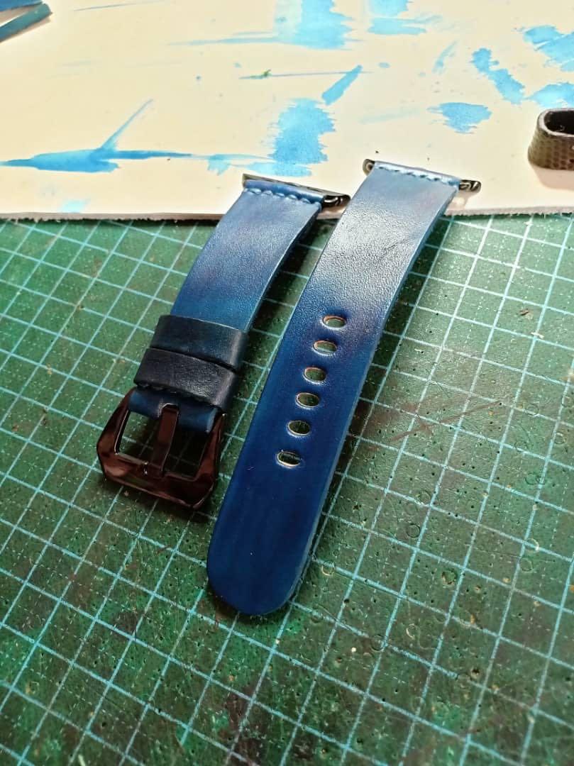 Full grain leather apple watch strap sale