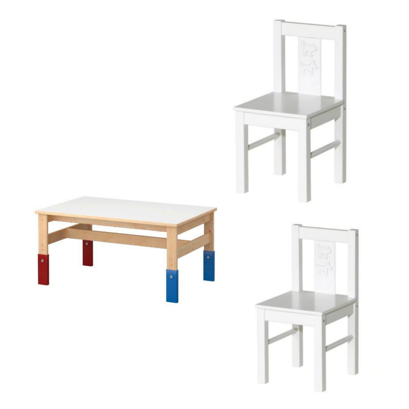 ikea children table  2 chairs sansad  critter