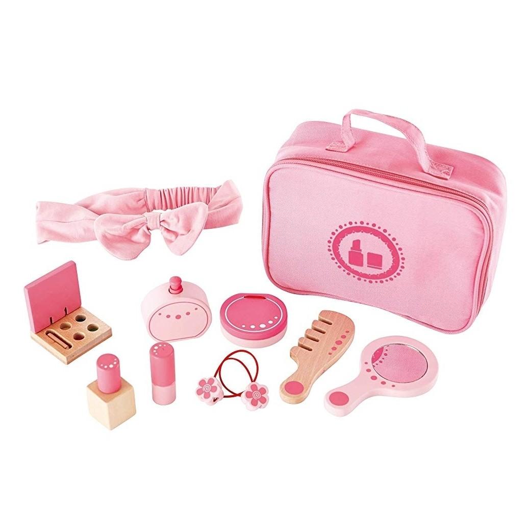 wooden play makeup set