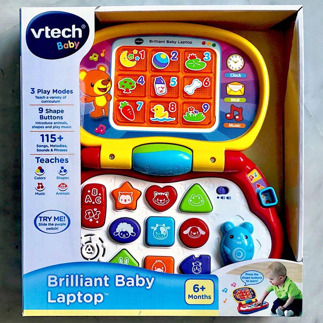 VTech Brilliant Baby Laptop Teaches Colors Shapes Animals Plays Music  TESTED