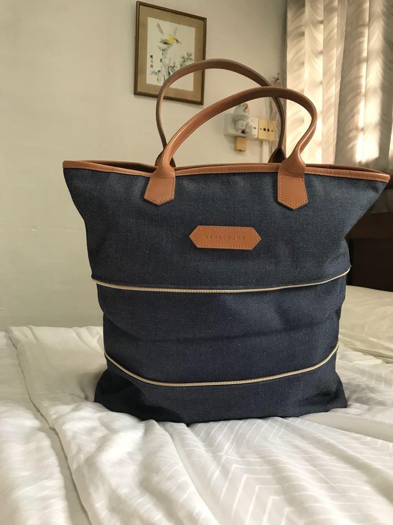 Longchamp sales denim handbags