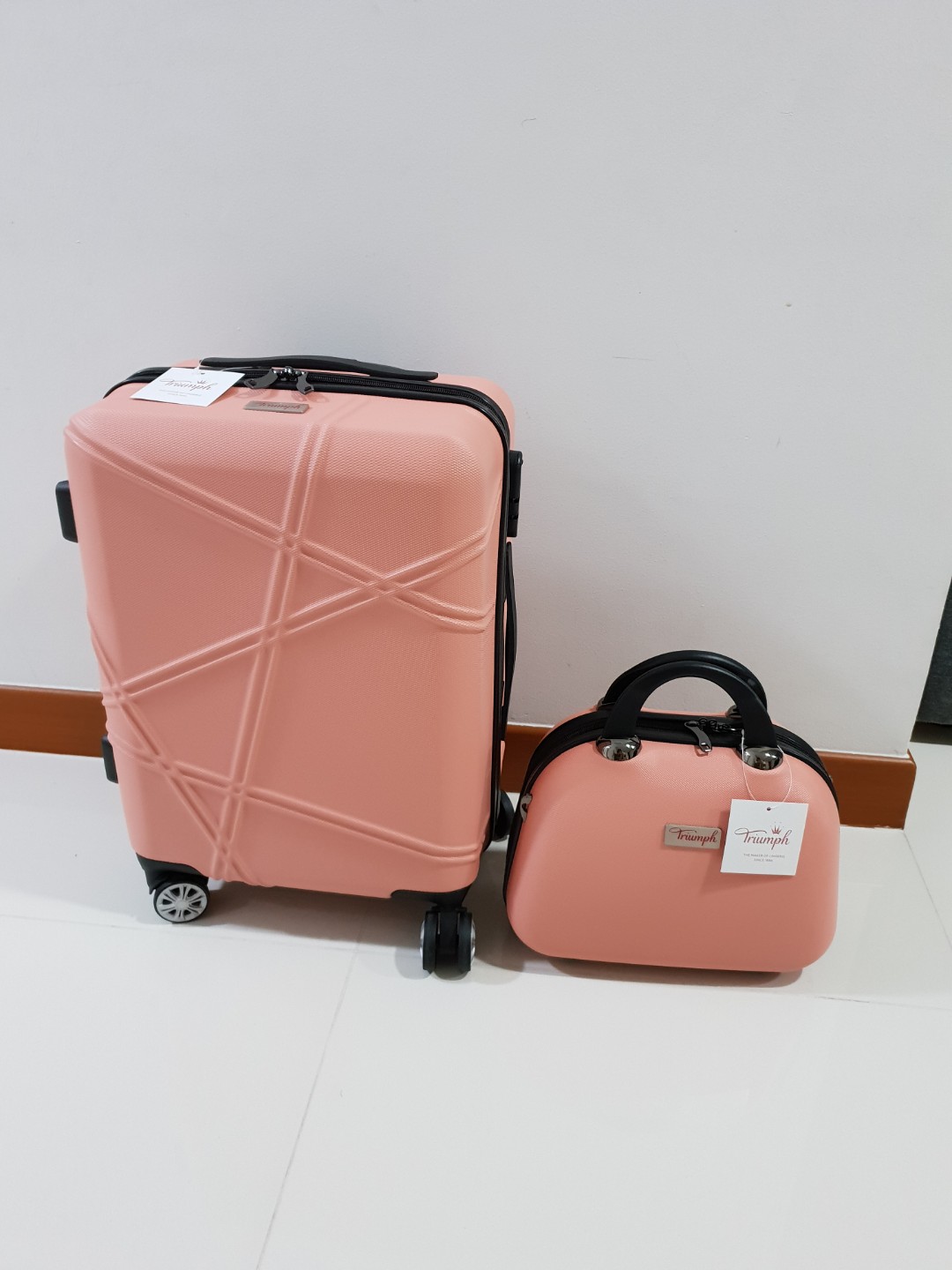 matching suitcase and hand luggage