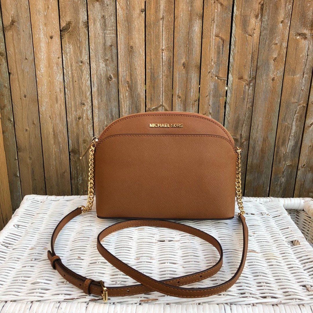 Michael Kors Emmy Medium Crossbody in Luggage Women s Fashion
