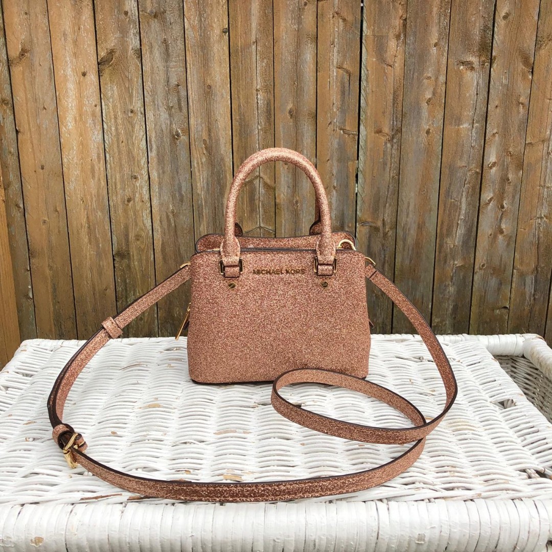 michael kors rose gold satchel