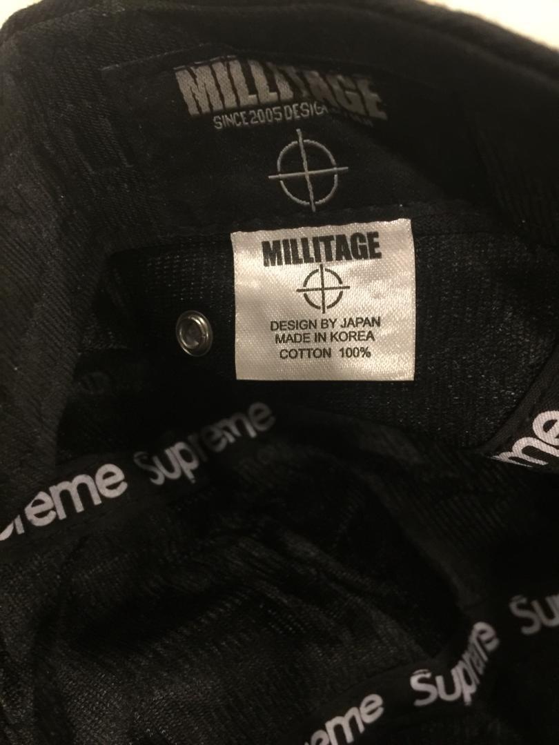 supreme x millitage cap