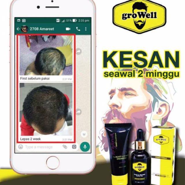 Minyak Pelebat Rambut Bulu Growell Beauty Personal Care Men S Grooming On Carousell