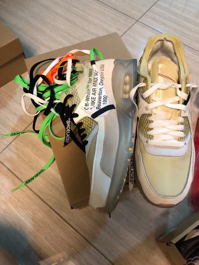 air max 90 off white yellowing