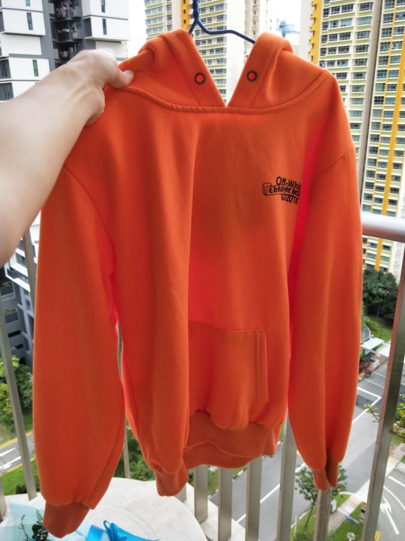 Off White x Chrome Hearts Hoodie Orange